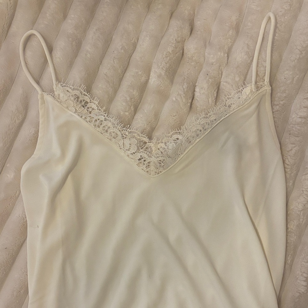 H&M Cream Lace Slip Top